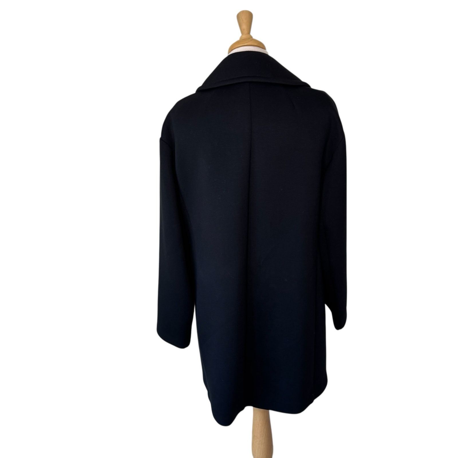 Max Mara 'S MAXMARA Ponte Knit Double Breasted Peacoat Black Size L / US 10 / IT 46 - 4 Thumbnail