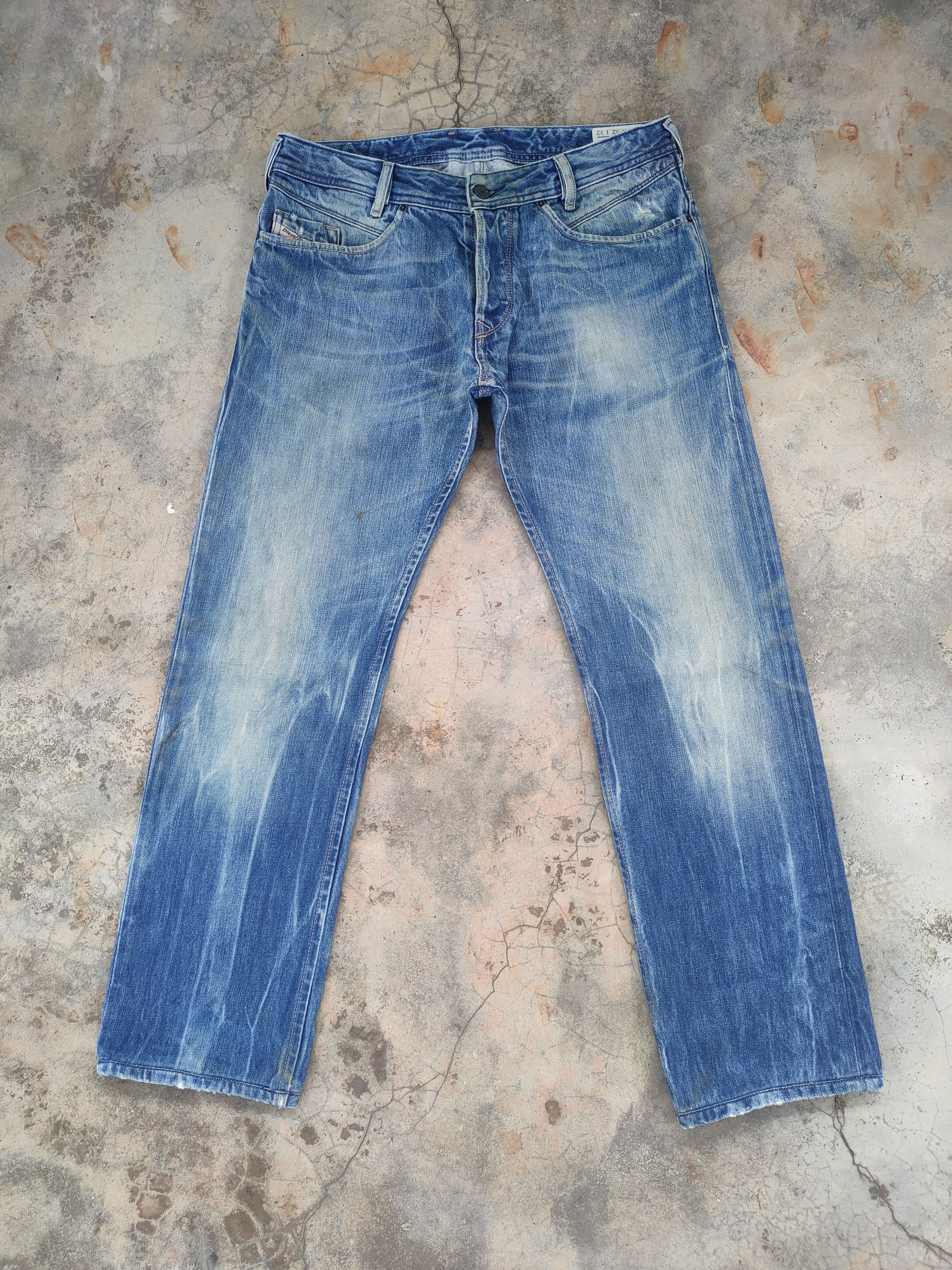 Diesel × Jean W32 VINTAGE DIESEL FADED WASH DISTRESSED JEAN DENIM PANTS Size US 32 / EU 48 - 1 Thumbnail