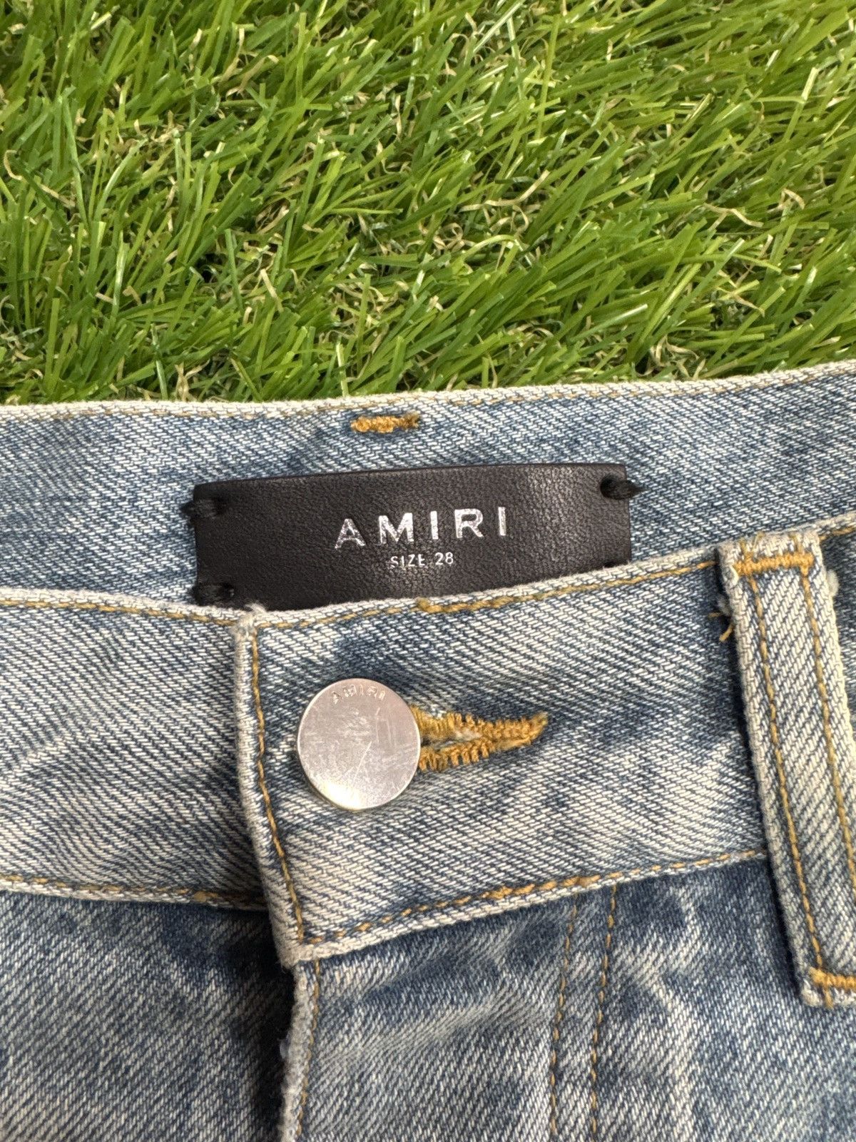 Amiri AMIRI PATCHWORK EMBROIDERED DENIM SHORTS Size US 28 / EU 44 - 4 Thumbnail