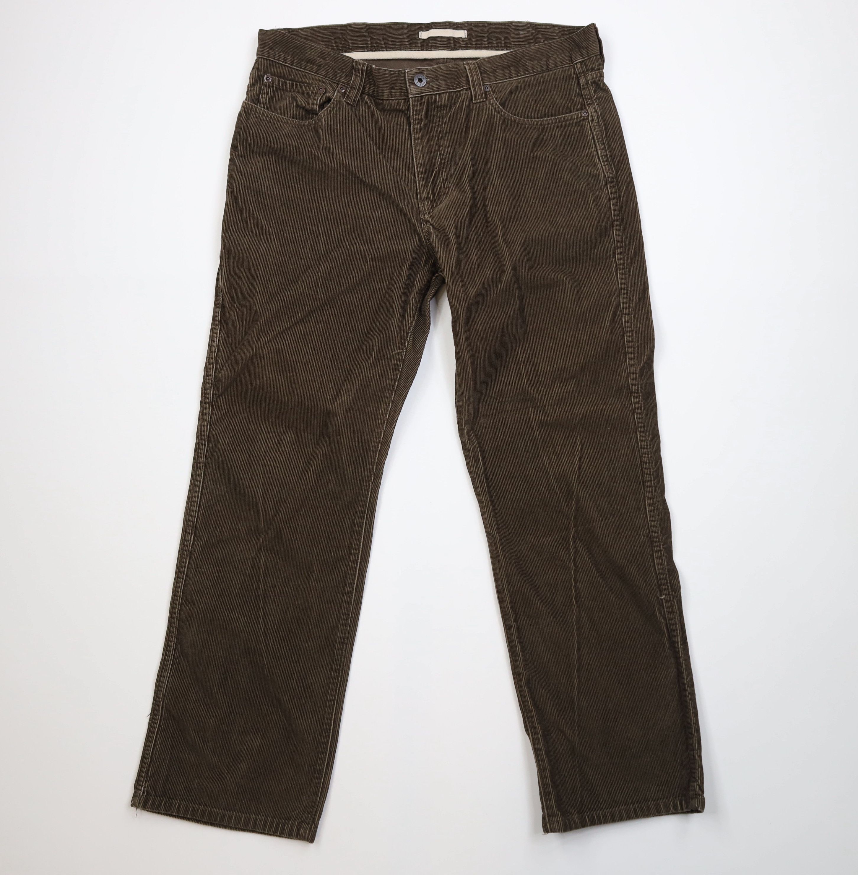 L.L. Bean Vintage LL Bean Wide Leg Corduroy Chino Pants Brown Cotton Size US 36 / EU 52 - 1 Thumbnail