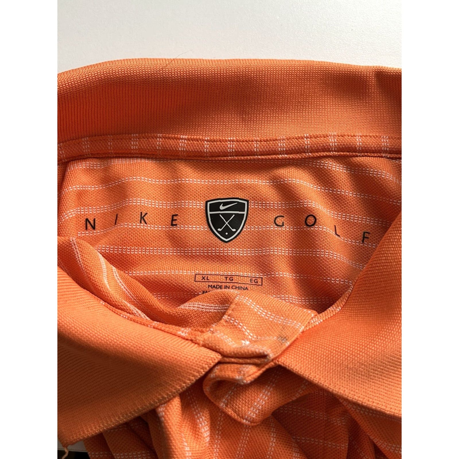 Nike Nike Golf Polo Shirt Mens Orange Striped Short Sleeve Lightweight Stretch XL Size US XL / EU 56 / 4 - 4 Thumbnail