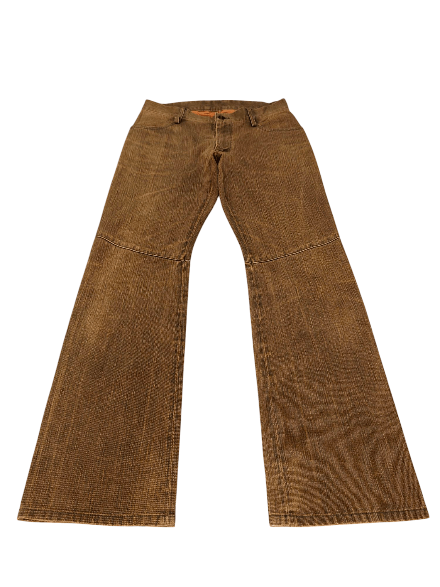 If Six Was Nine Flare Jeans Hodinova Japan Brown Orange Denim Bootcut Lgb Size US 30 / EU 46 - 5 Thumbnail