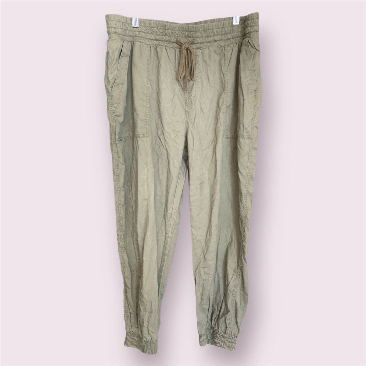 Target Basics Olive Green Cargo Joggers Pants Size 36" / US 14 / IT 50 - 3 Thumbnail