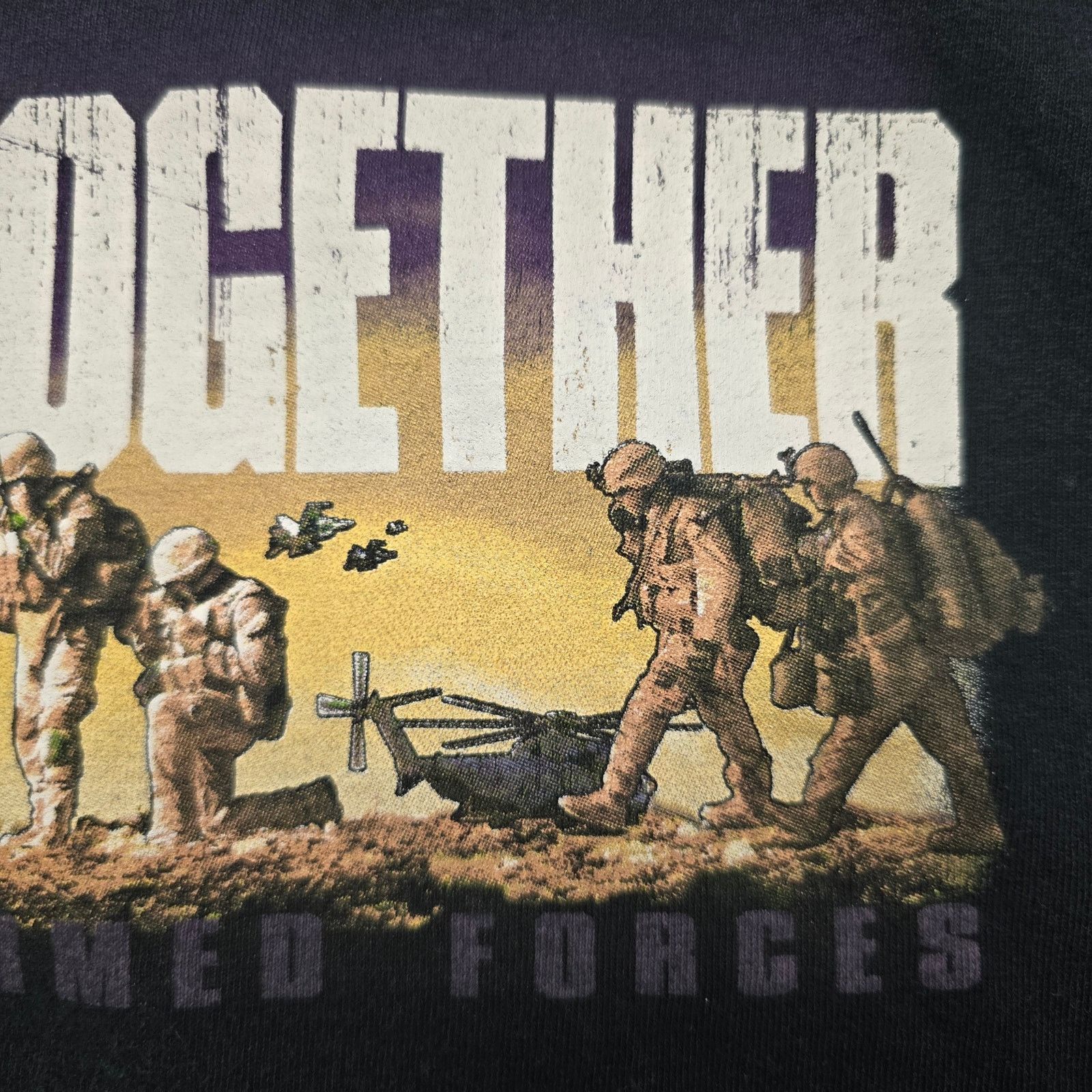 Gildan Military Shirt United States Armed Forces Black Mens 2XL Tee Size US XXL / EU 58 / 5 - 3 Thumbnail