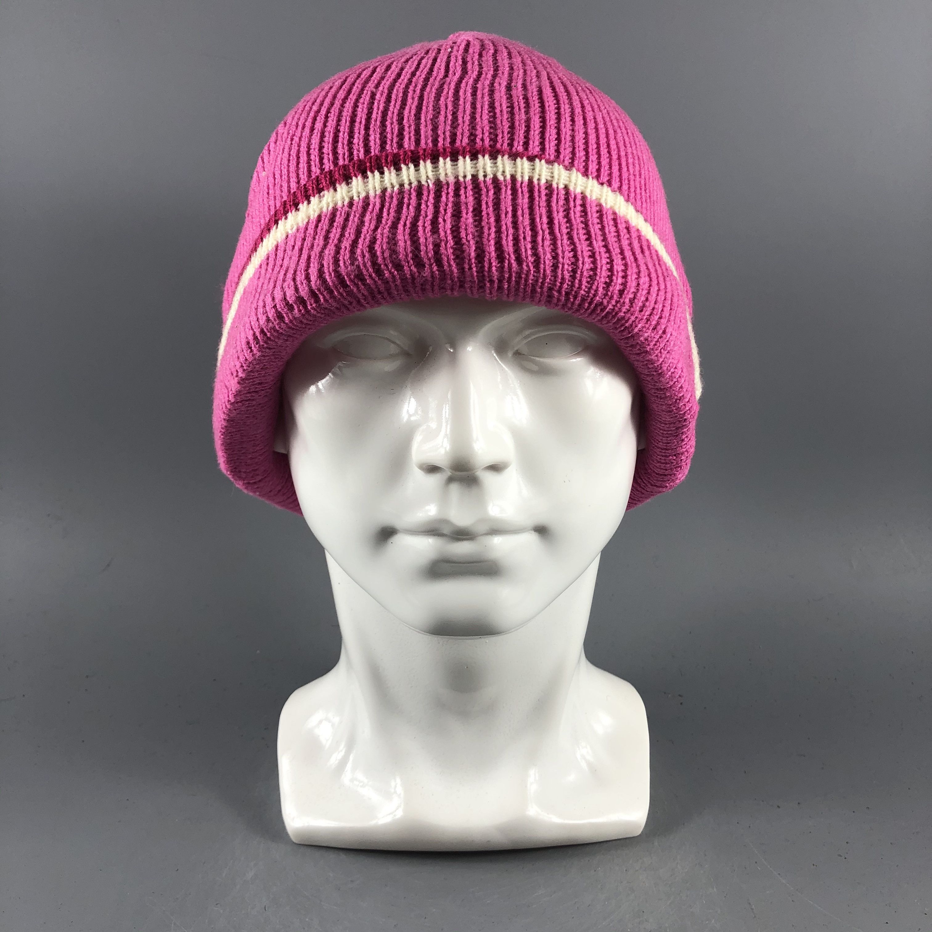 image of Vintage Point Square Basic Beanie Snow Hat Snow Cap -D031 in Pink, Men's