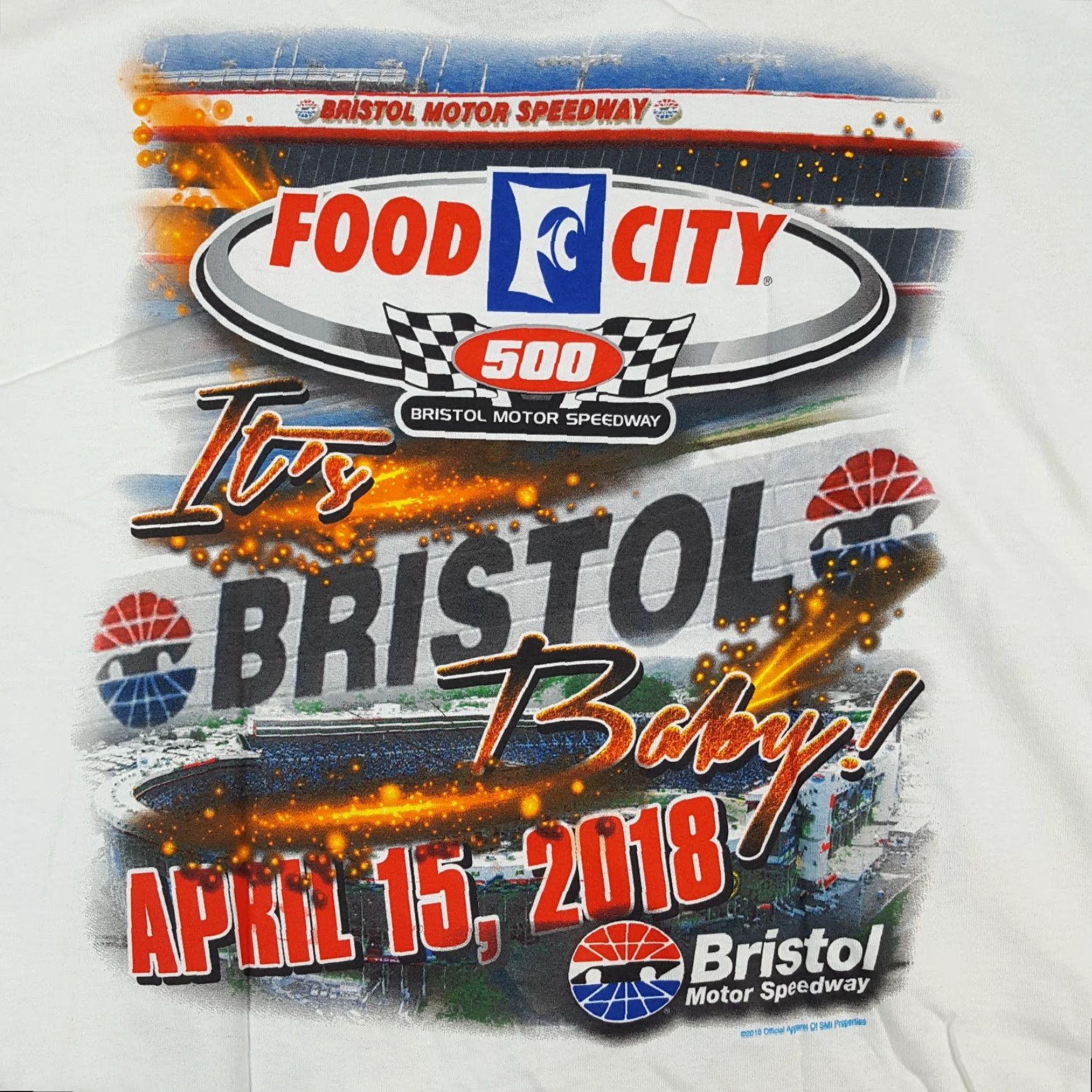 Delta NASCAR Short Track Racing Tee Men's Size 2XL Retro Food City Bristol Car T Shirt Size US XXL / EU 58 / 5 - 5 Thumbnail