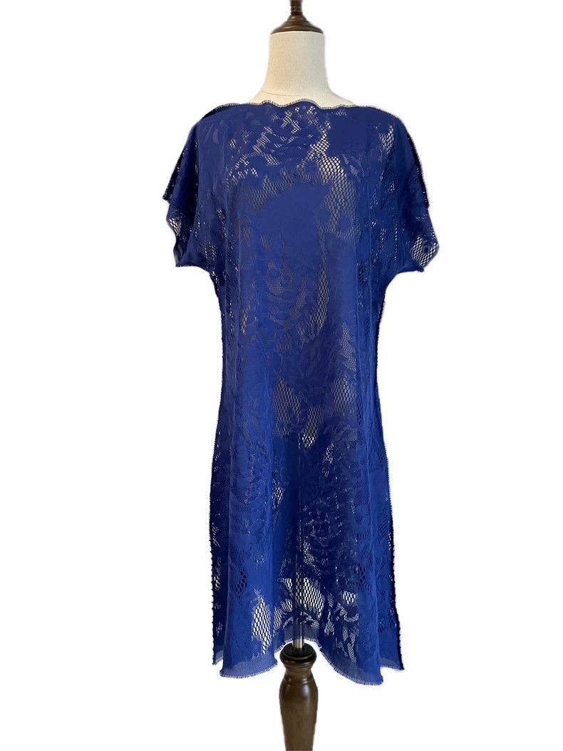 Issey Miyake Issey Miyake size:one size Blue lace cutout dress Size XS / US 0-2 / IT 36-38 - 1 Thumbnail