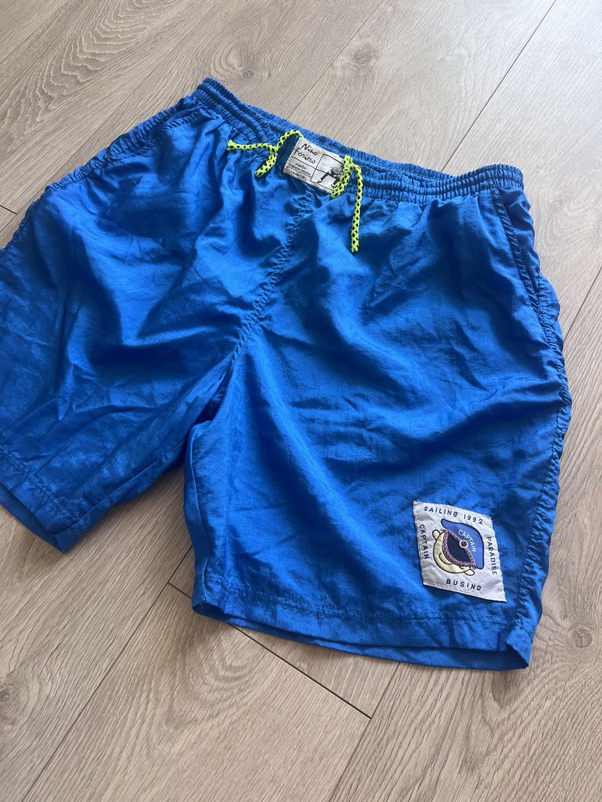 Vintage Vintage 1992 Nino Riviera Sailing Swim Trunks Shirts 90s Size US 34 / EU 50 - 6 Thumbnail