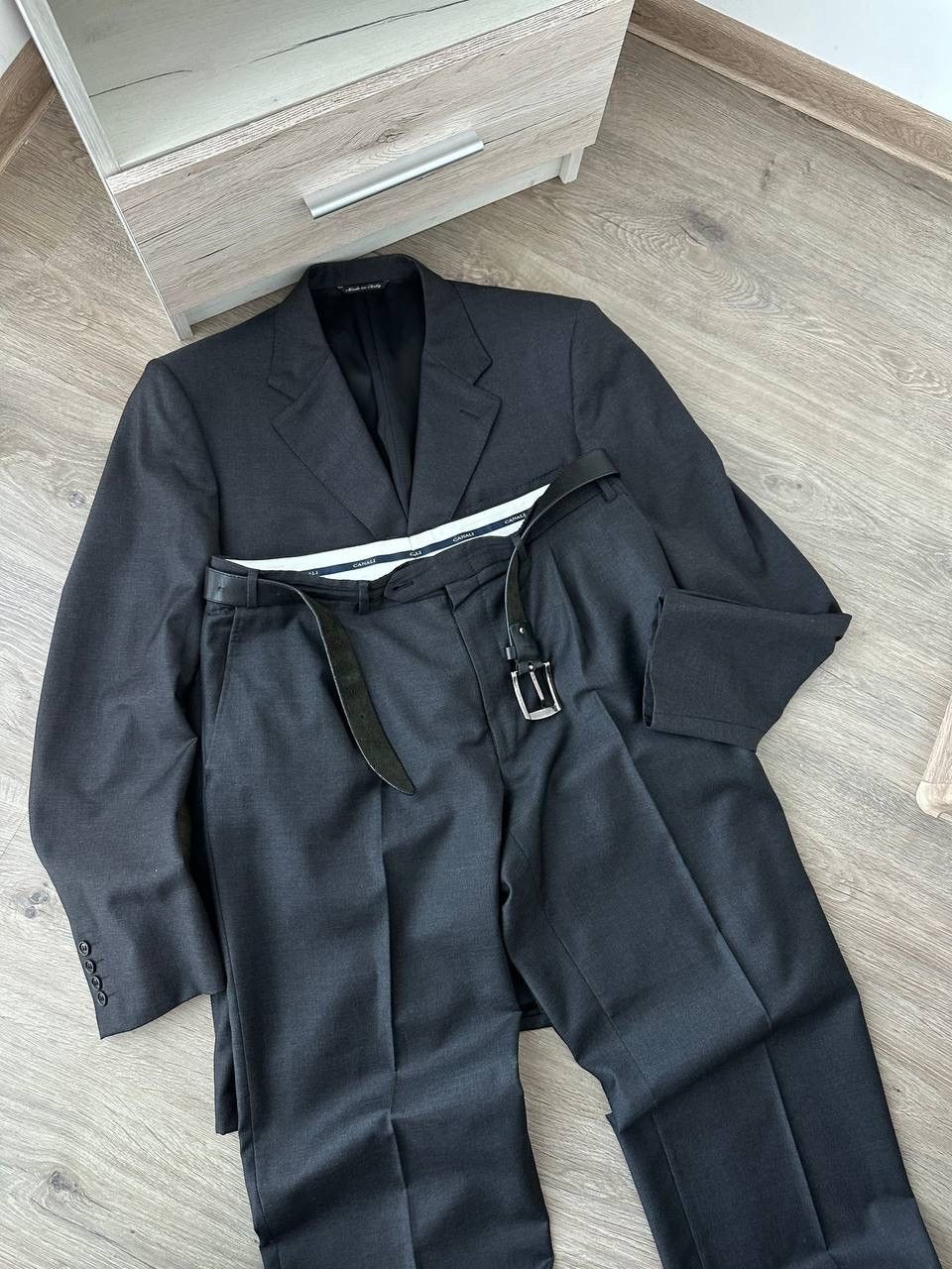 Canali × Vintage Vintage Canali Men's Trousers+Jacket Gray Loro Piana Suit Size 54L - 11 Thumbnail