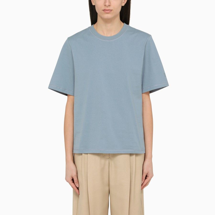 image of By Malene Birger O1D2Blof0224 T-Shirt In Light Blue, Women's (Size Medium)
