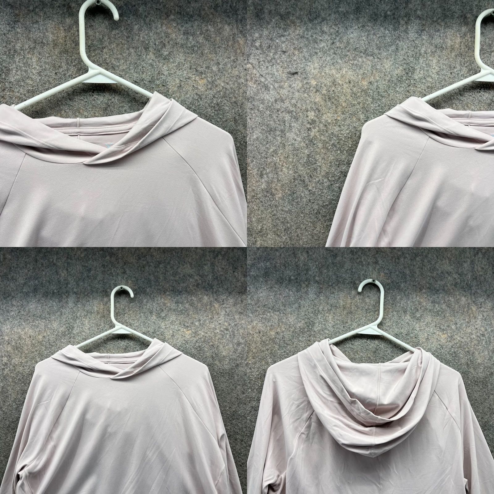 Vintage FLX Hoodie Womens Medium Pastel Pink Cropped Active Nylon Lightweight Pullover Sweatshirt Size M / US 6-8 / IT 42-44 - 8 Thumbnail