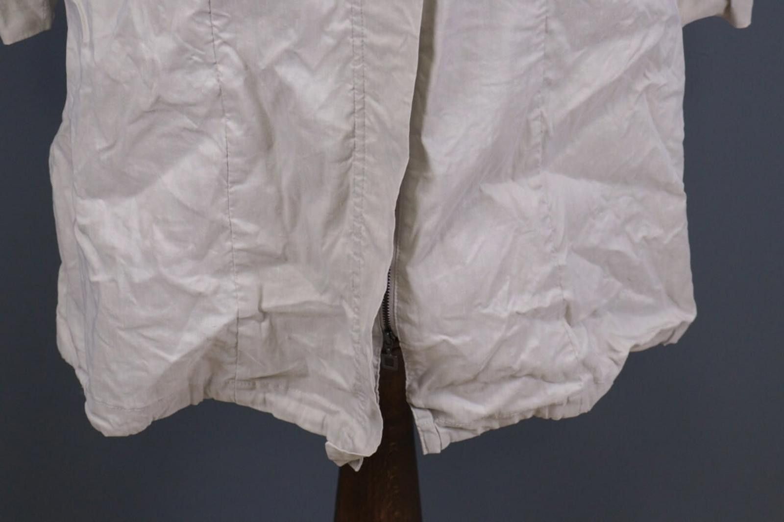 Designer Ladies Sarah Pacini Ivory Long Trench Coat Jacket Size M / US 6-8 / IT 42-44 - 3 Thumbnail