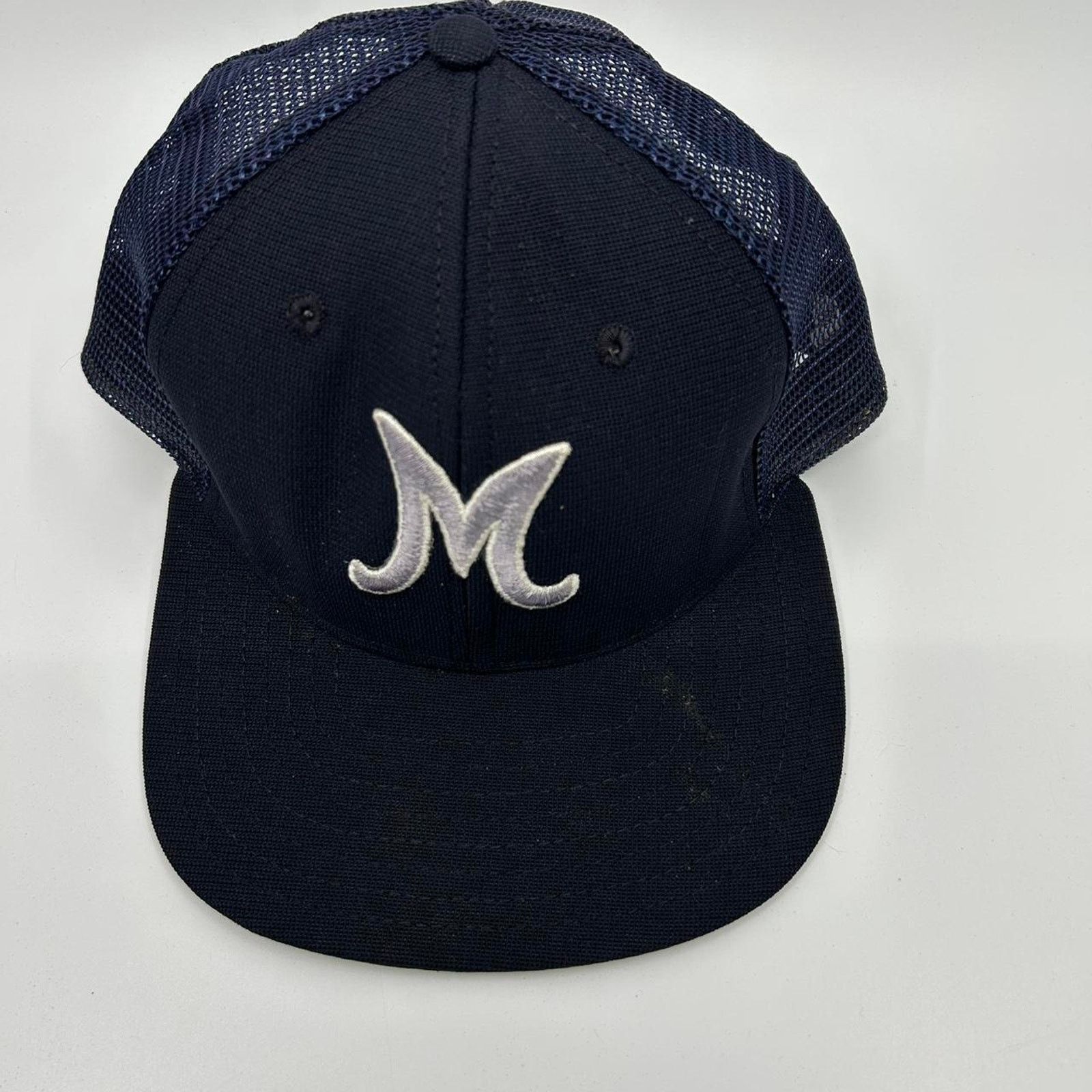 New Era VTG 80s New Era Navy blue and white Marines snapback hat Size ONE SIZE - 2 Thumbnail