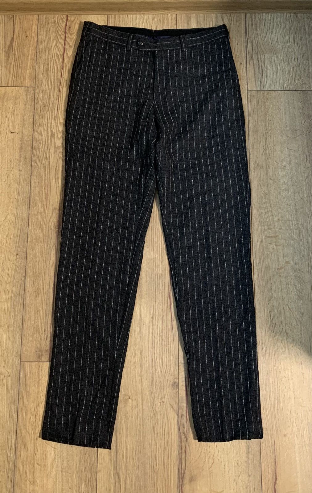 image of Suitsupply Brescia Striped Wool Pants Size 48, Men's