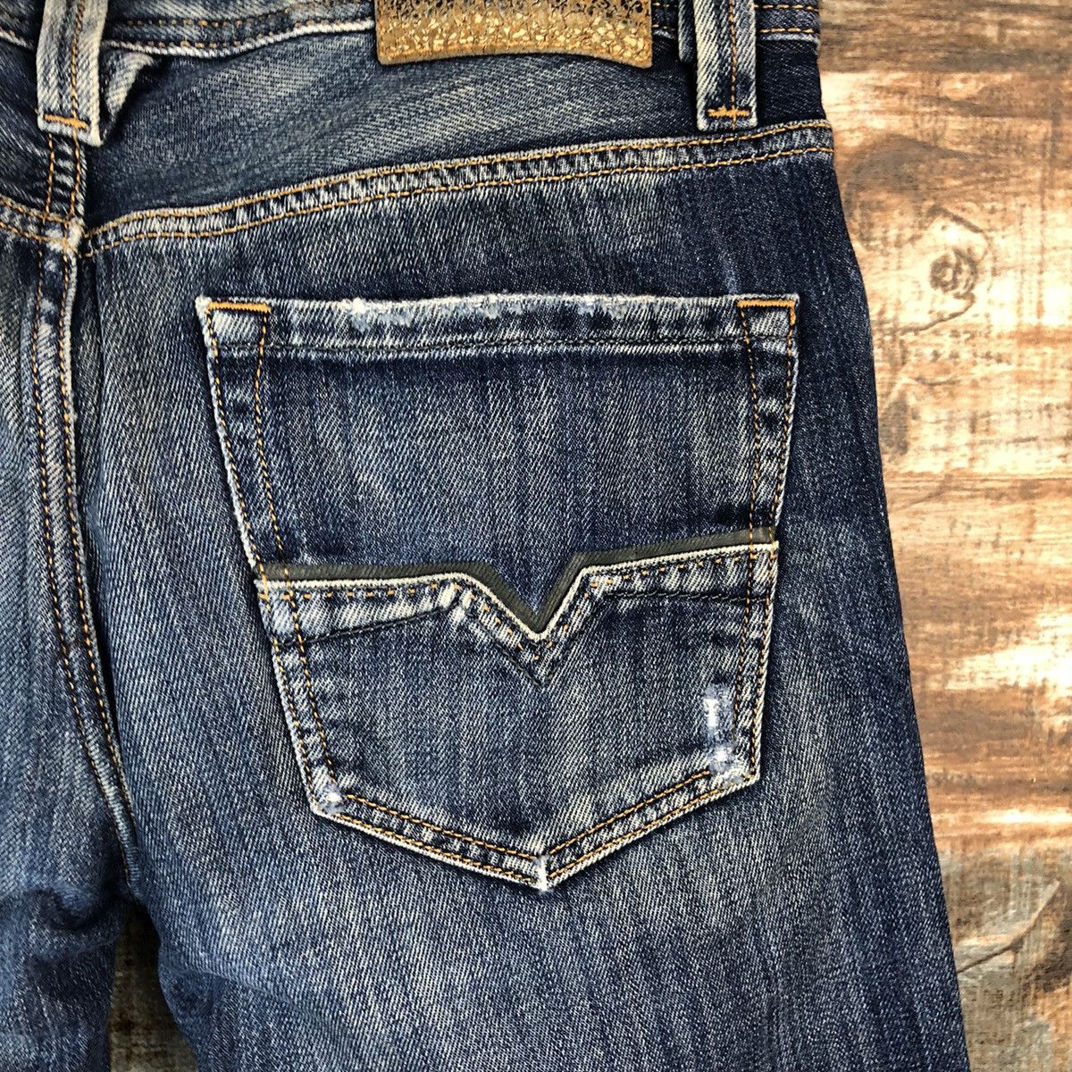 Diesel DLL Diesel Larkee Blue Distressed Denim Pants #C082 Size US 30 / EU 46 - 18 Thumbnail