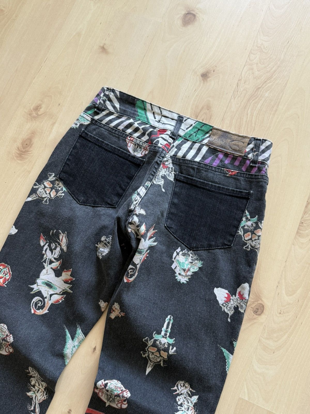 Just Cavalli Just Cavalli vintage Fullprint avant garde skinny jeans Size 26" / US 2 / IT 38 - 10 Thumbnail