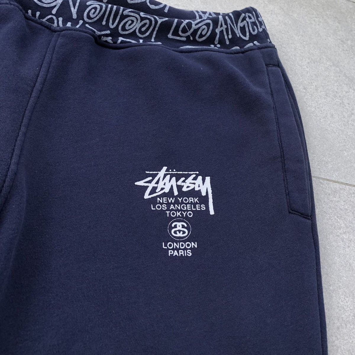 Stussy Vintage Stussy Japan Wordwide Blue Black Sweatpants Size US 32 / EU 48 - 3 Thumbnail