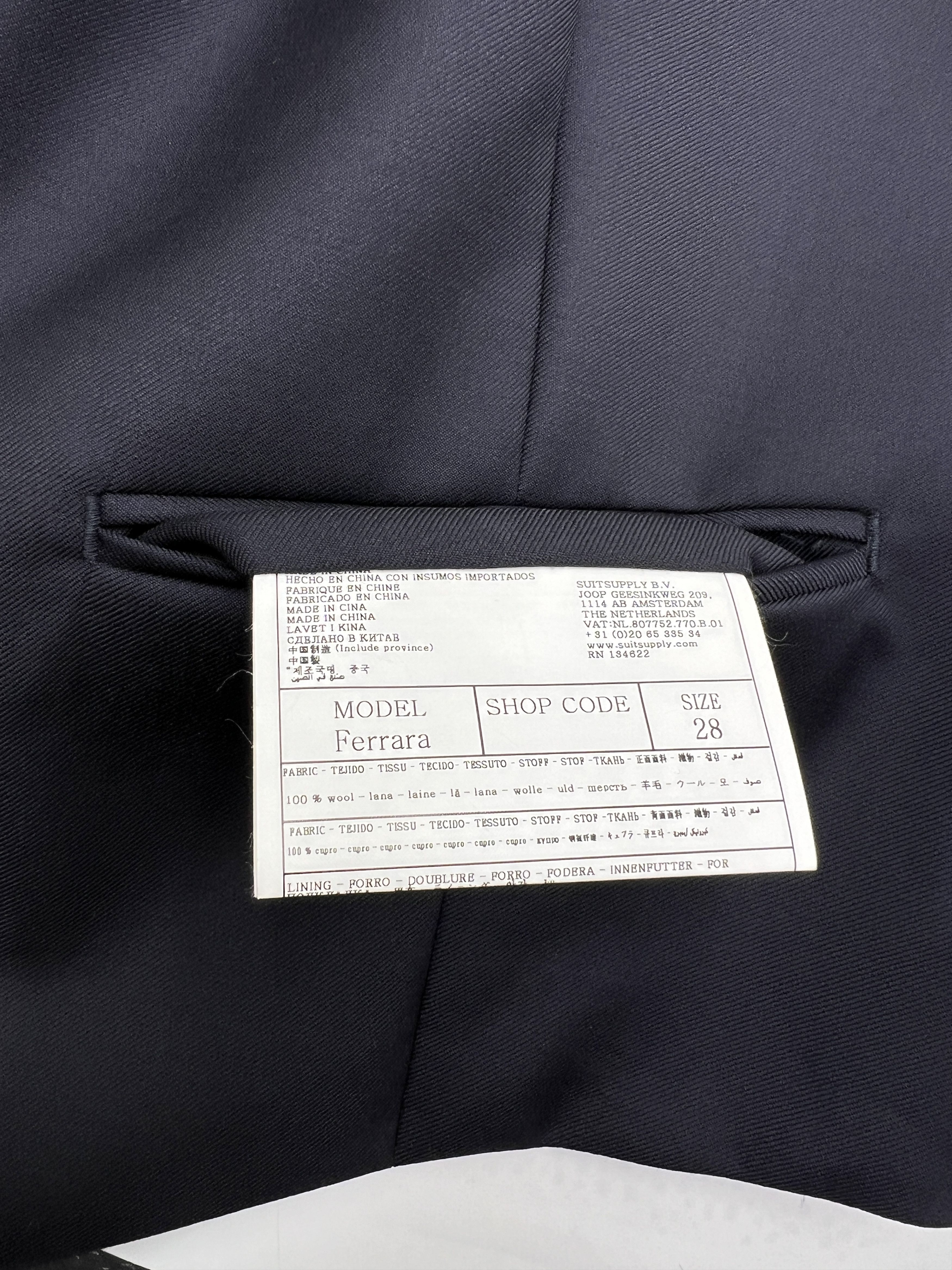 Suitsupply La Spalla Wool Formal Blazer Waistcoat Suit EU:28; UK/US:46S Size 46S - 14 Thumbnail