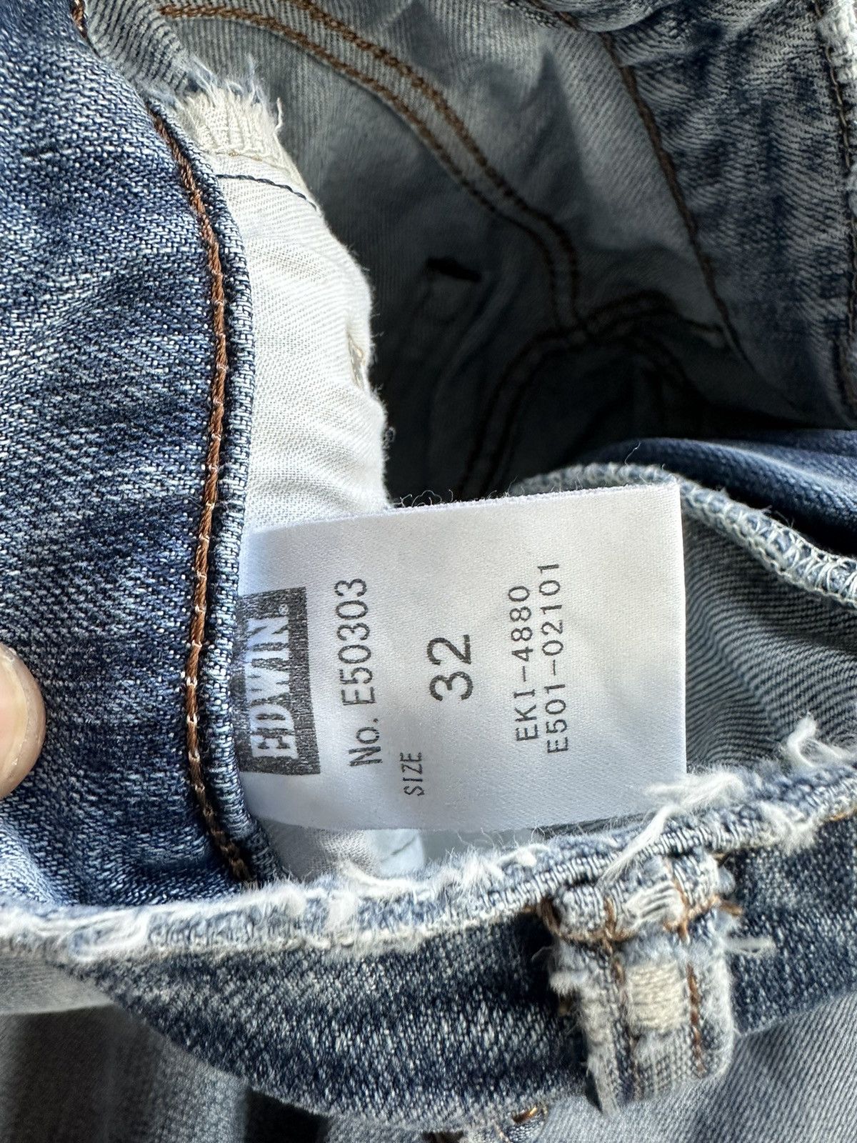 Edwin × Hysteric Glamour × Vintage Vintage Edwin 503 Washed Faded Blue Denim D475 Size US 30 / EU 46 - 15 Thumbnail