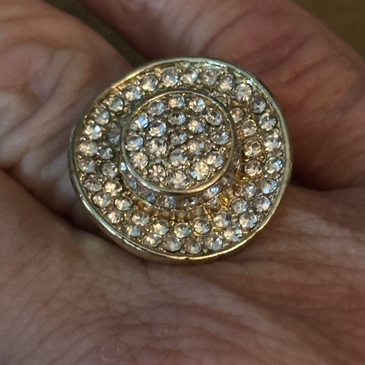 Other Sparkly gold tone pave hat ring Size ONE SIZE - 4 Thumbnail