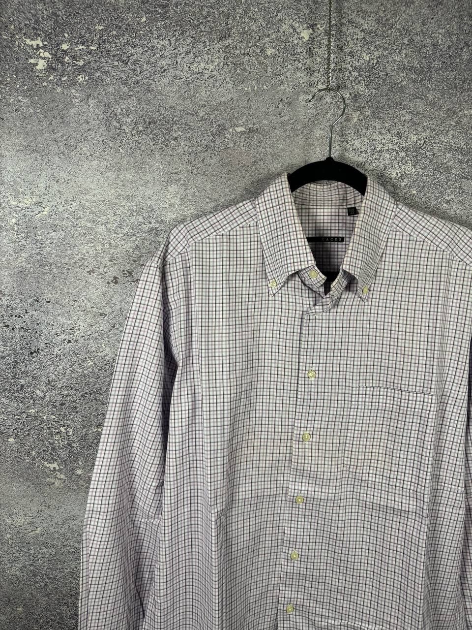 Designer × Japanese Brand × Vintage Xacus Button Shirt Made Italy Men's XL Check Collar Size US XL / EU 56 / 4 - 4 Thumbnail