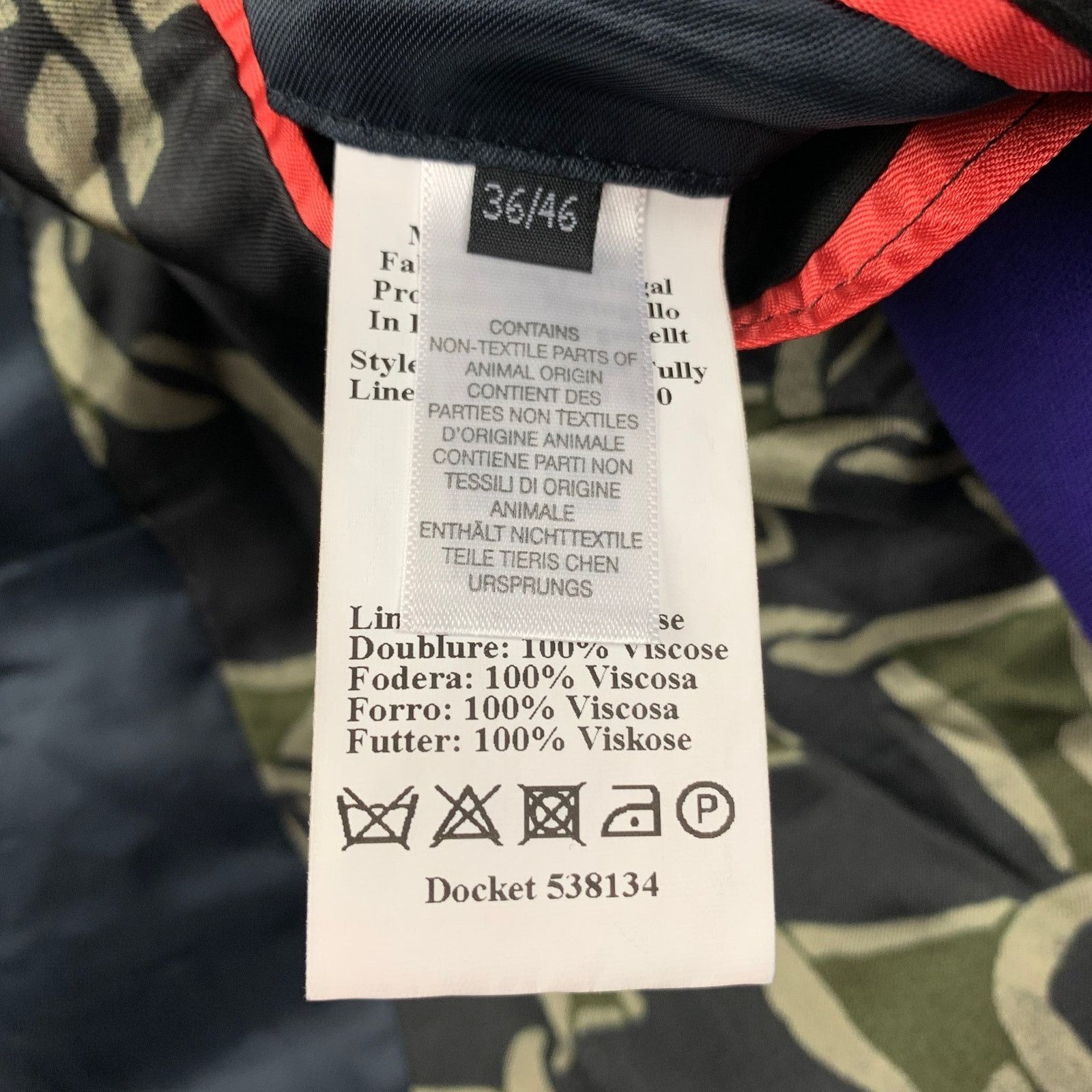 Paul Smith PS by PAUL SMITH Size 36 Purple Wool Notch Lapel Suit Size 36R - 7 Thumbnail