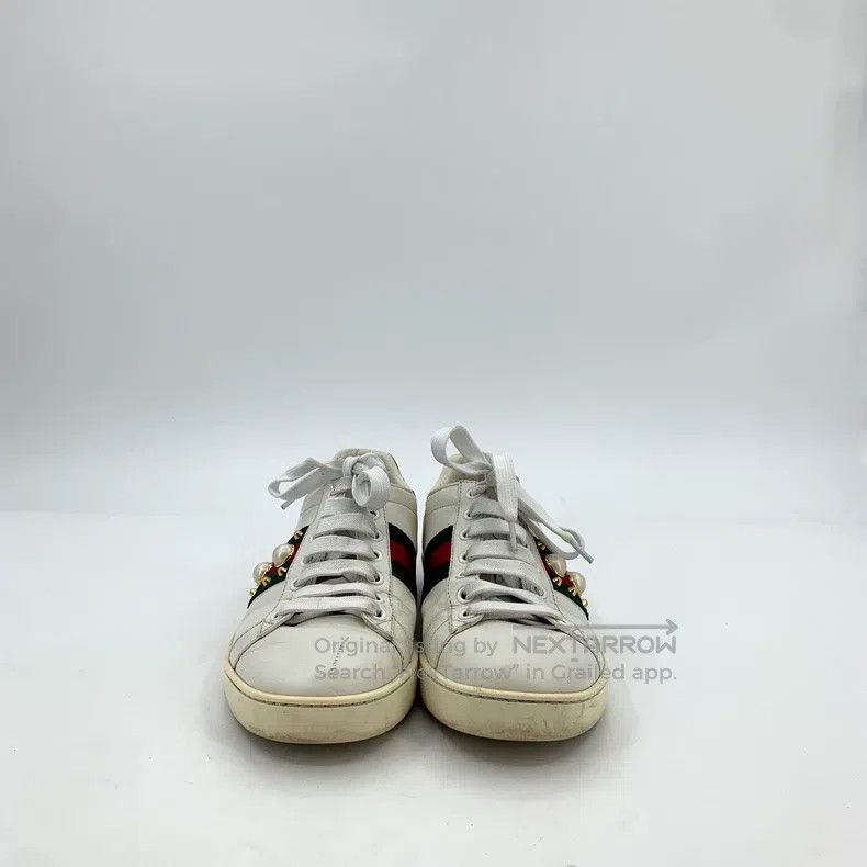 Gucci Gucci Ace Series White Striped Webbing Rivet Lace-up Casua Size US 6 / IT 36 - 3 Thumbnail