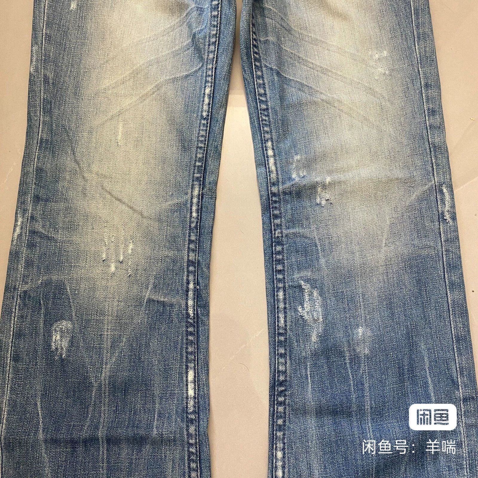 Hysteric Glamour Vintage Japanese Brand Faded Clawmark Low Rise Denim Jeans Size 30" / US 8 / IT 44 - 5 Thumbnail