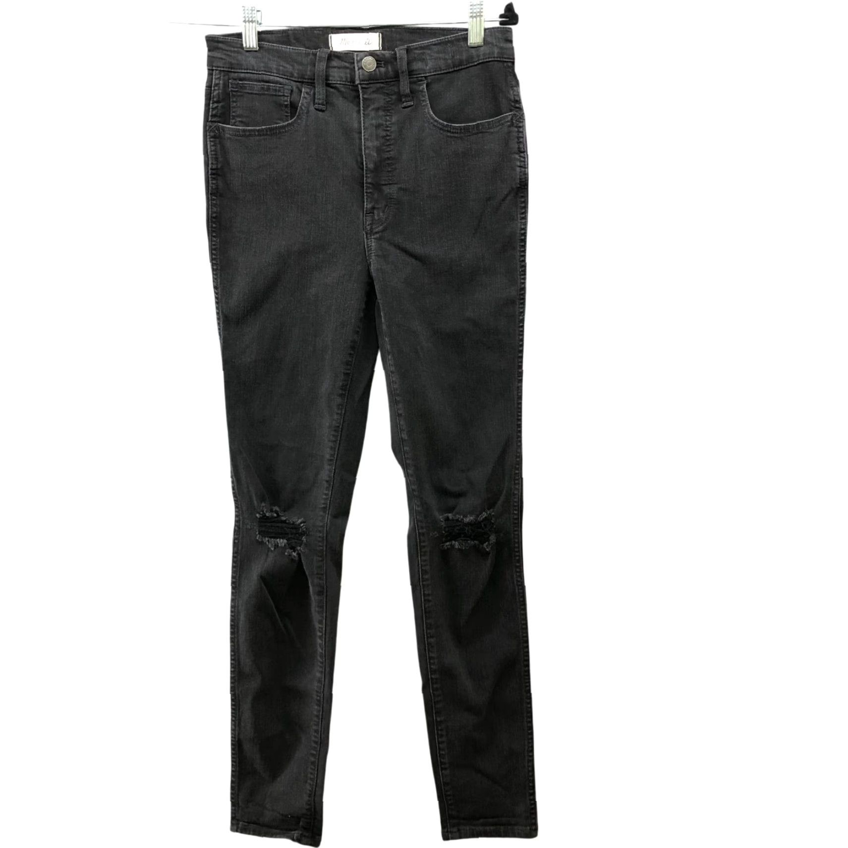 Madewell Madewell 10" High-Rise Roadtripper Supersoft Jeans Davie Wash Womens 27 Black Size 27" / US 4 / IT 40 - 2 Thumbnail