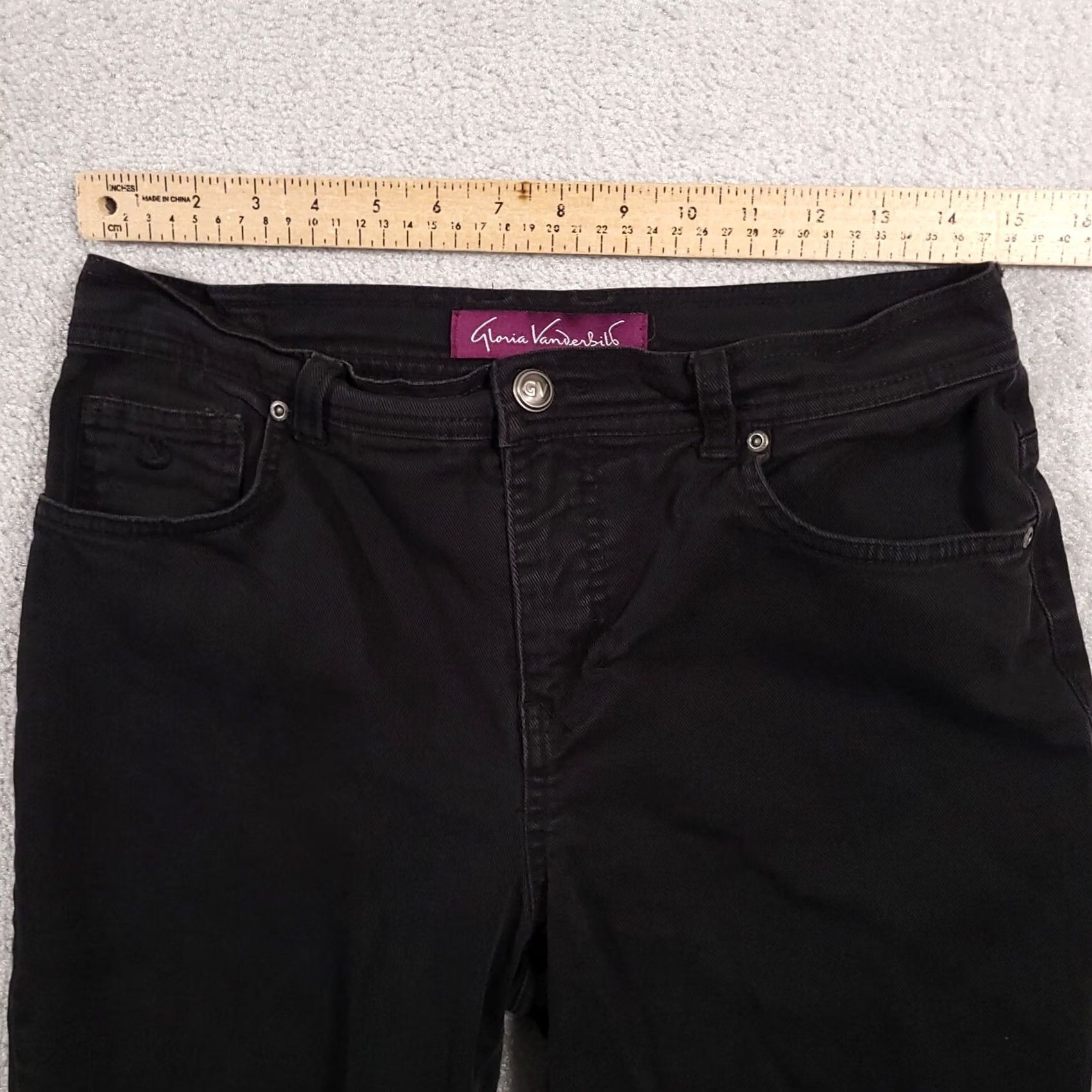 Gloria Vanderbilt VINTAGE Gloria Vanderbilt Black Stretch Jeans Women's 8 Short Mid-Rise Casual Size 30" / US 8 / IT 44 - 5 Thumbnail