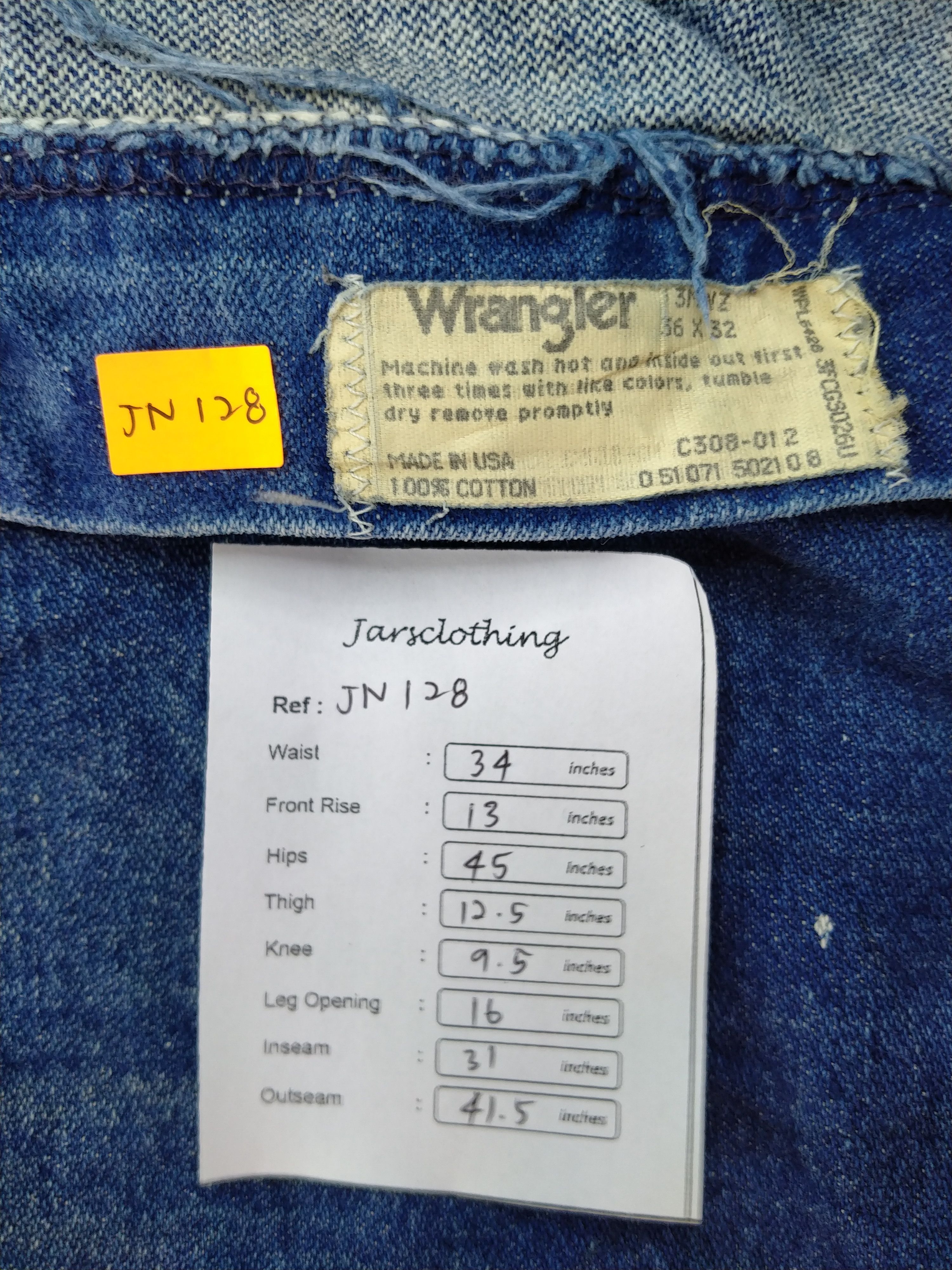 Wrangler Wrangler Denim 34x31 -JN128 Size US 34 / EU 50 - 9 Thumbnail