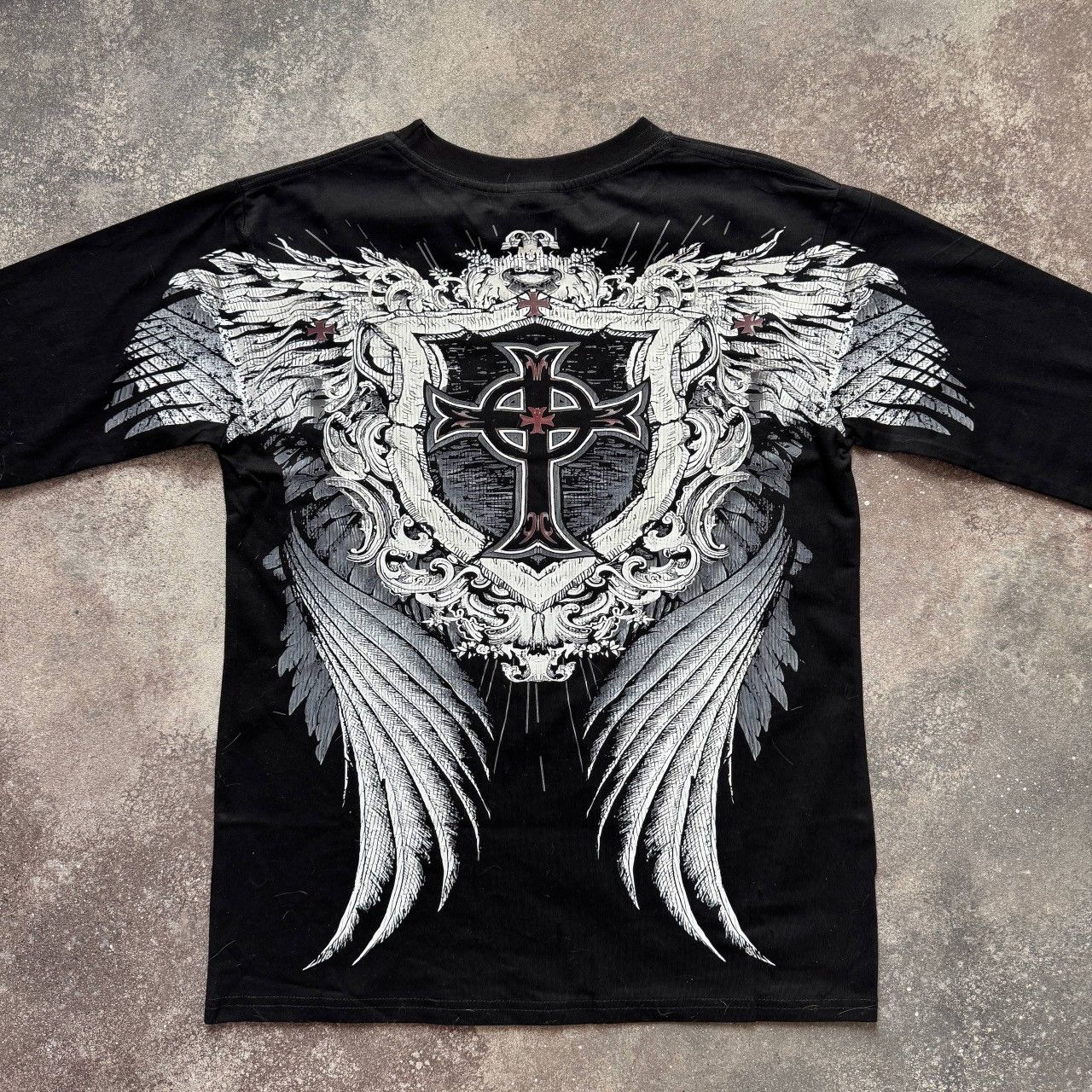 If Six Was Nine Avant Garde Affliction Style Y2K Goth Punk Long Sleeve Shirt Size M / US 6-8 / IT 42-44 - 10 Thumbnail