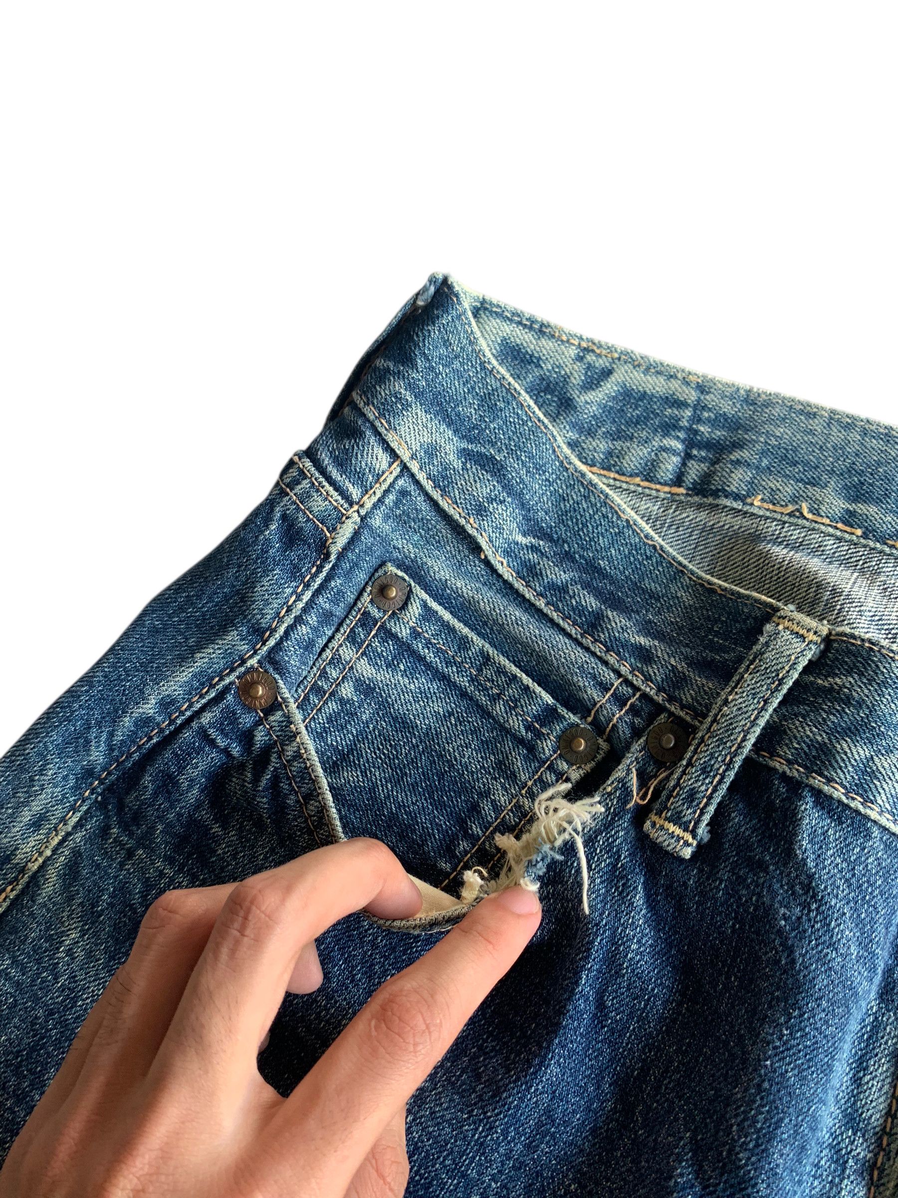 OMNIGOD VINTAGE OMNIGOD SELVEDGE RUSTY JAPANESE DISTRESSED DENIM Size US 29 - 15 Thumbnail