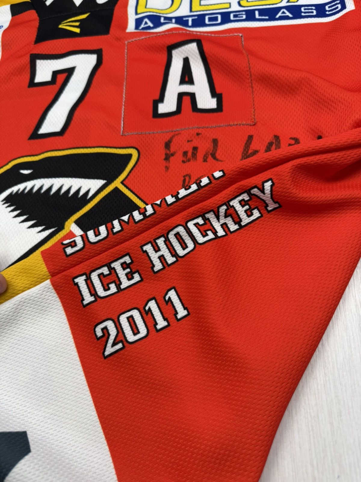 Other MATCHWORN SIGNED EHC BASEL 2012 ice hockey jersey Rare Size US XL / EU 56 / 4 - 11 Thumbnail