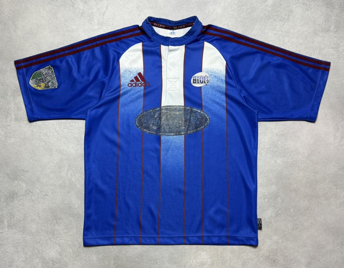 Adidas Auckland Blues 1999 2000 Home Rugby Shirt Jersey Adidas Size US L / EU 52-54 / 3 - 1 Thumbnail