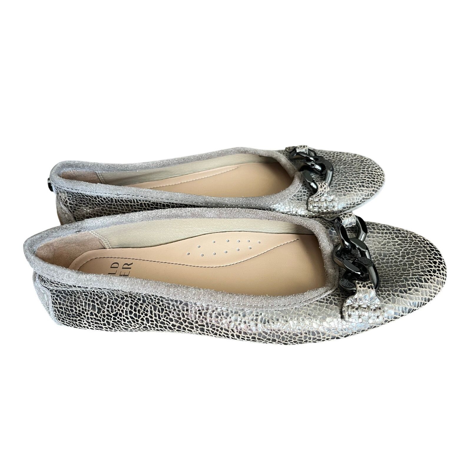 Donald Pliner DONALD PLINER Raya Pebbled Leather Flat Womens 6.5 Metallic Size US 6.5 / IT 36.5 - 7 Thumbnail