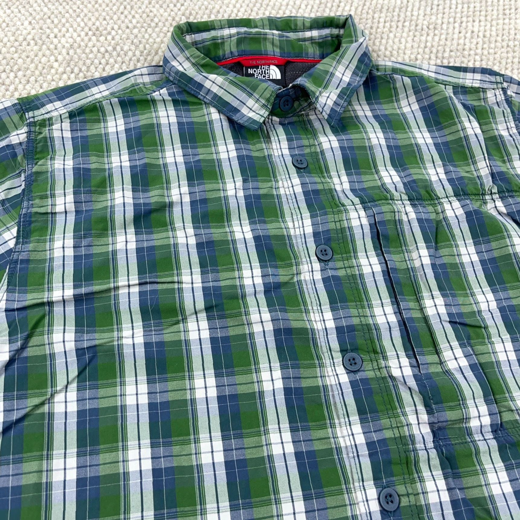 The North Face The North Face Shirt Men Medium Green Plaid Button-Up Casual Travel Pocket A74 Size US M / EU 48-50 / 2 - 4 Thumbnail