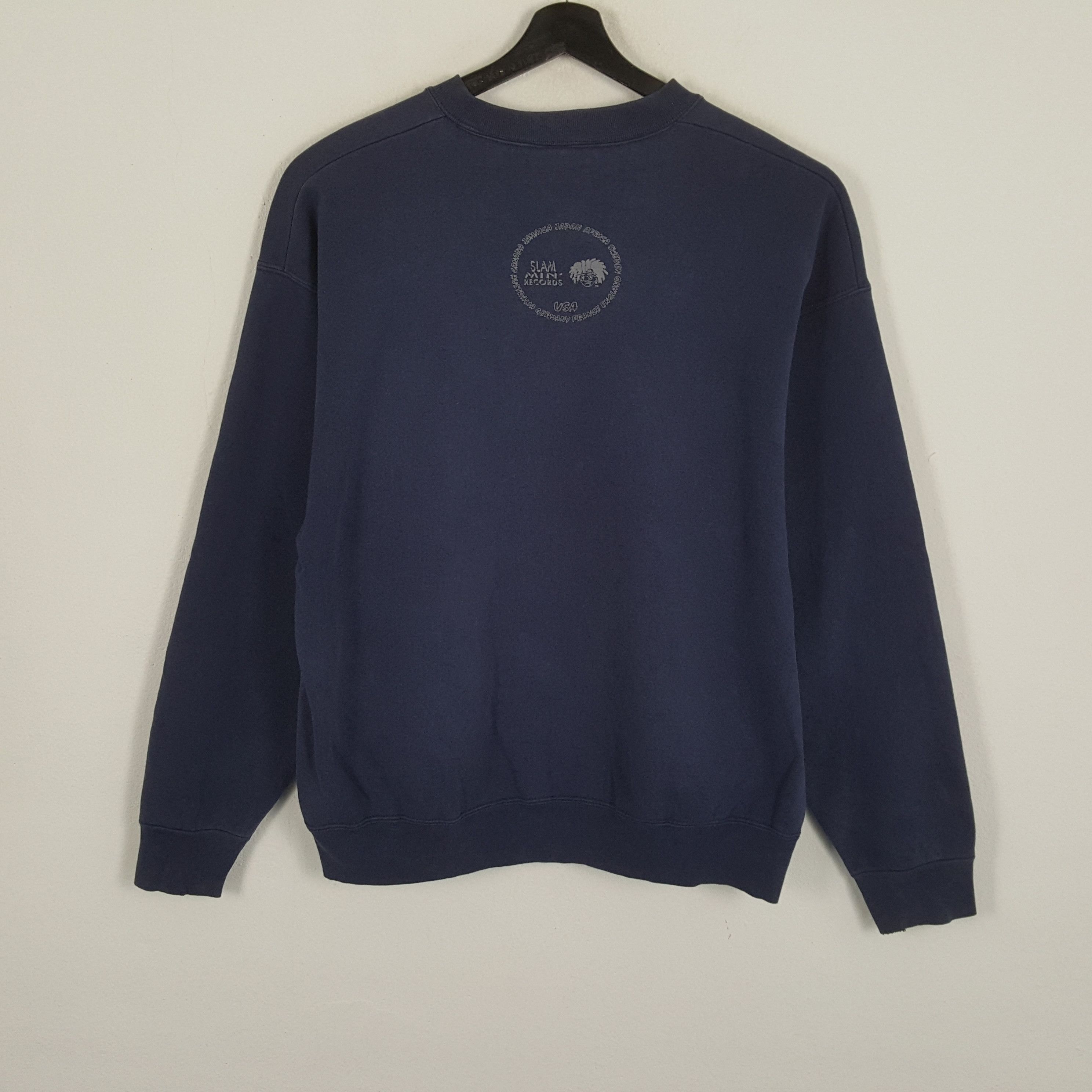 Band Tees × Fruit Of The Loom × Vintage SLAM-MIN RECORDS NEW YORK Music Vintage Sweatshirt Size US XL / EU 56 / 4 - 3 Thumbnail