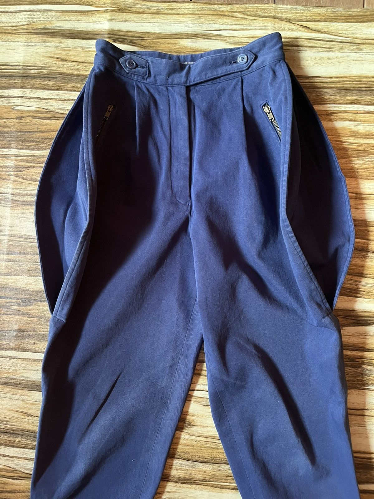 Issey Miyake Archive🔥 Vintage 80s Issey Miyake Gurkha Pants Navy Blue Size US 30 / EU 46 - 6 Thumbnail