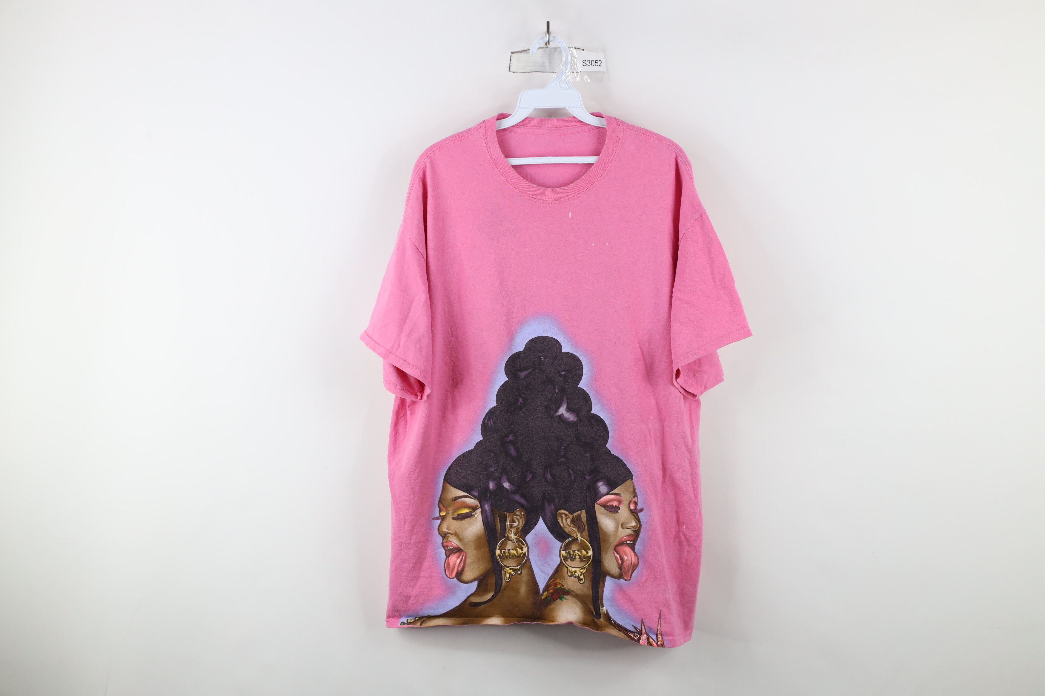 Vintage Streetwear WAP Cardi B Rap Hip Hop Short Sleeve T-Shirt Pink Size US XL / EU 56 / 4 - 1 Thumbnail
