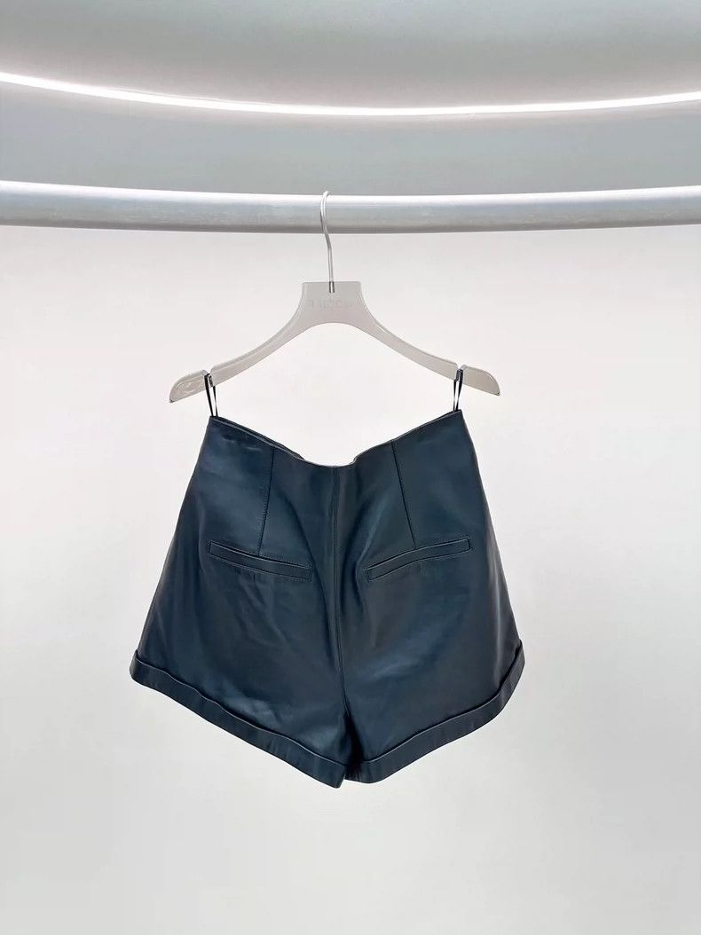 Saint Laurent Paris Black lambskin shorts 2505-Nextarrow