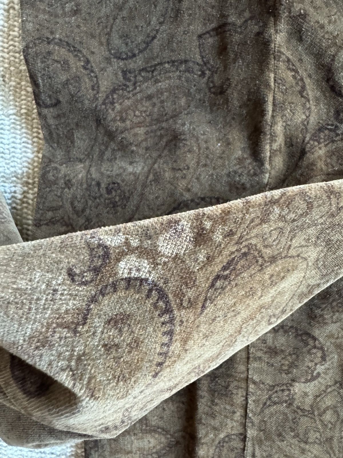 Incotex Brown Paisley velvet Incotex slim fit pants sz 33 or 34 Size US 33 - 2 Thumbnail