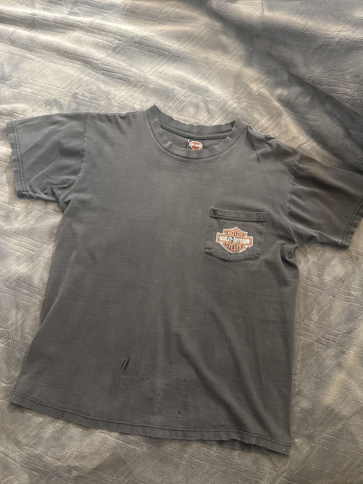 Vintage Vintage boxy Harley Davidson pocket tee Size US M / EU 48-50 / 2 - 2 Thumbnail