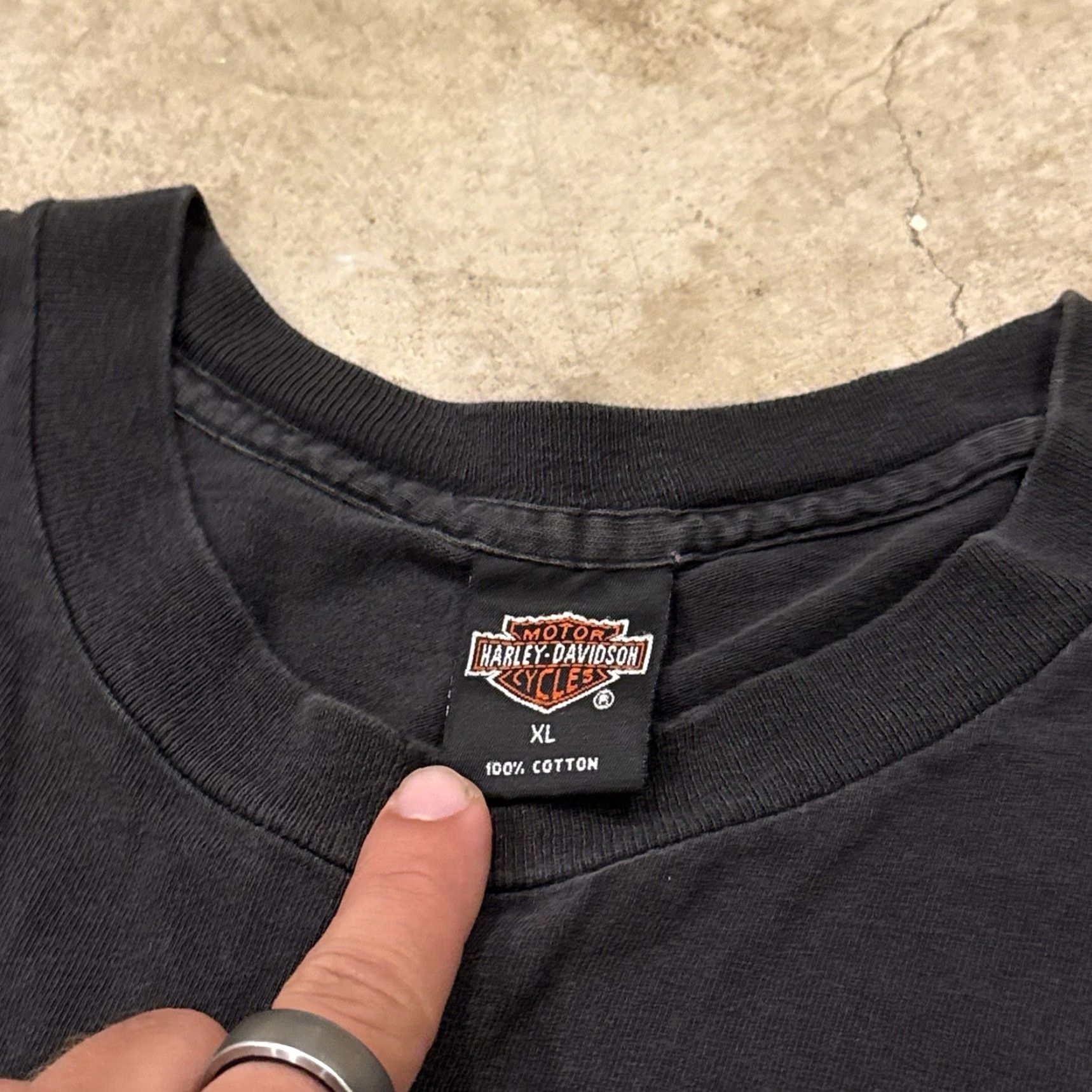 Harley Davidson VINTAGE Harley-Davidson Eagle 1991 Bay City Single Stitch Black T-Shirt Mens XL Burnished? Size US XL / EU 56 / 4 - 4 Thumbnail