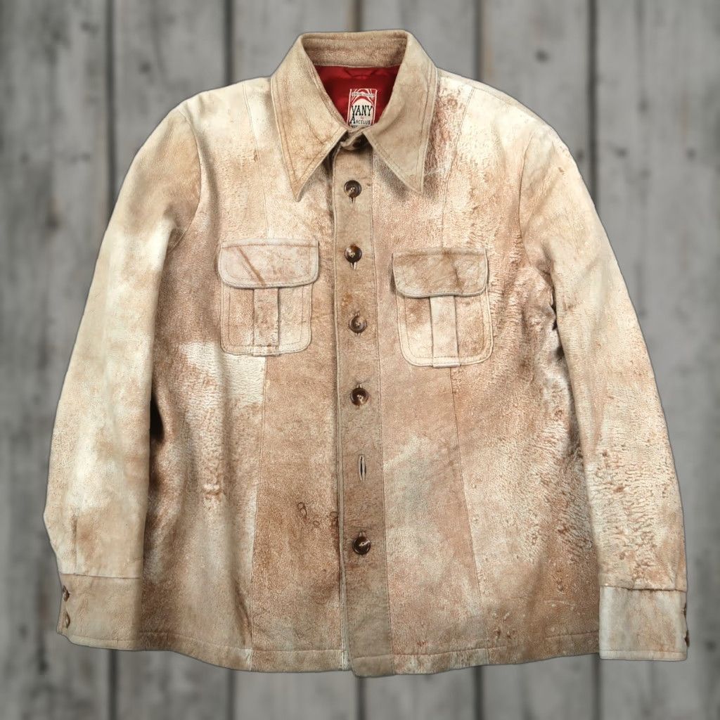 Vintage VINTAGE Vany by Arcelus New York Tan Leather Button Up Men's Size 46 Jacket Size US S / EU 44-46 / 1 - 1 Thumbnail