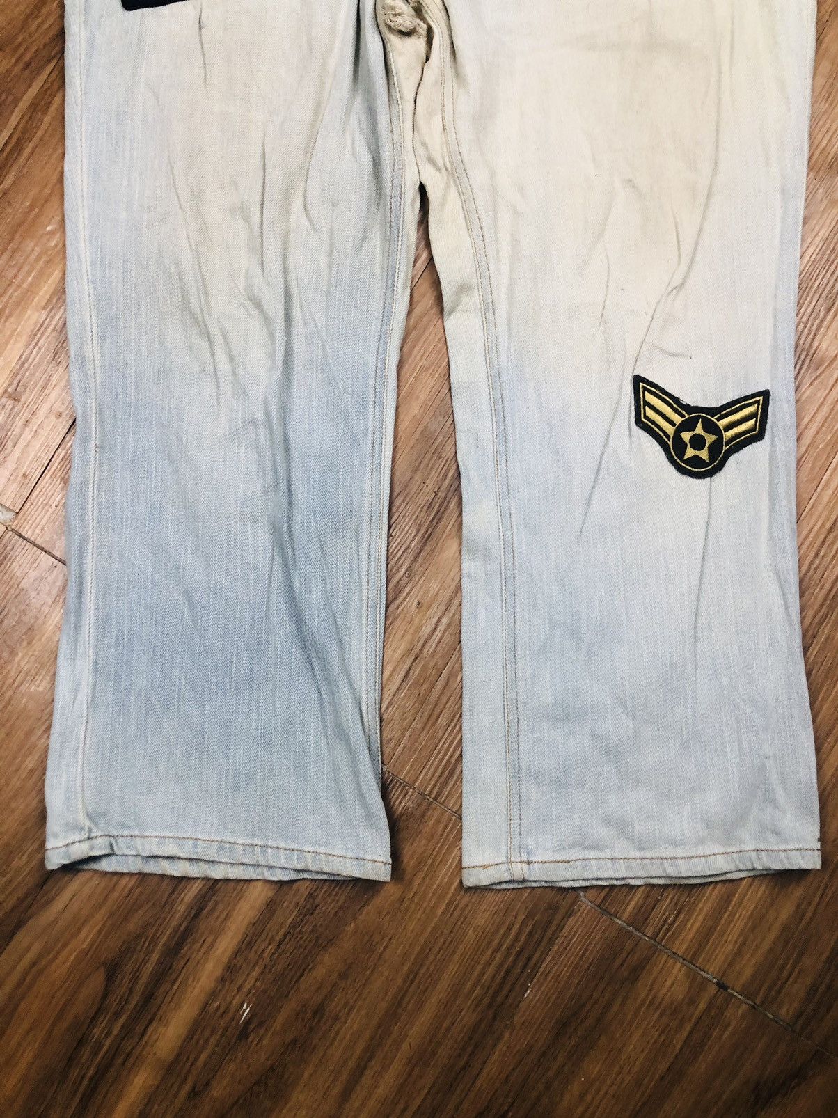 Other HUCOM Vintage Y2K Military Patchwork Jeans (37) Size 35" - 4 Thumbnail