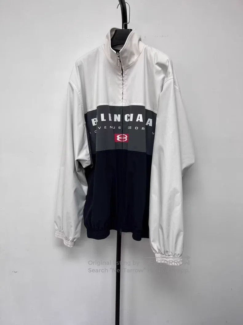 Balenciaga Balenciaga Color Block High Neck Long Sleeve Jacket Coat Size US M / EU 48-50 / 2 - 1 Thumbnail
