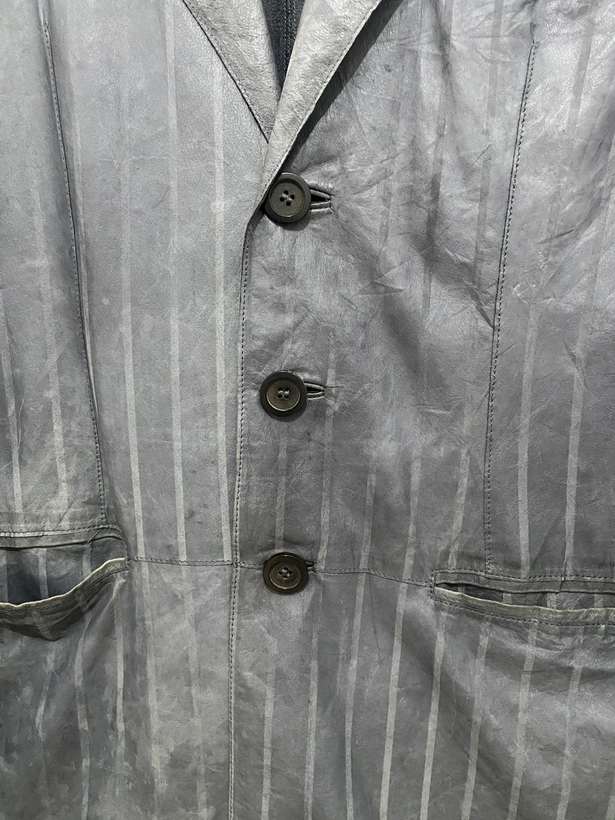 Giorgio Armani Giorgio Armani Borgo 21 Leather Kangaroo Stripe Jacket Size US M / EU 48-50 / 2 - 7 Thumbnail