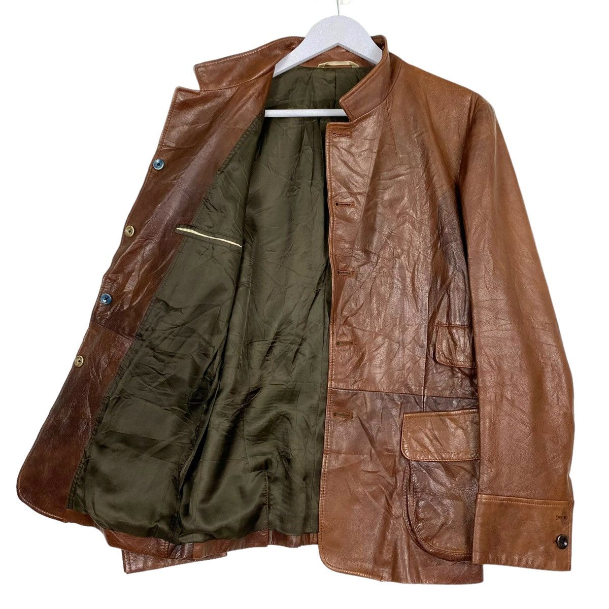 Paul Smith 💥PAUL SMITH LAMB BROWN LEATHER JACKET Size US L / EU 52-54 / 3 - 7 Thumbnail