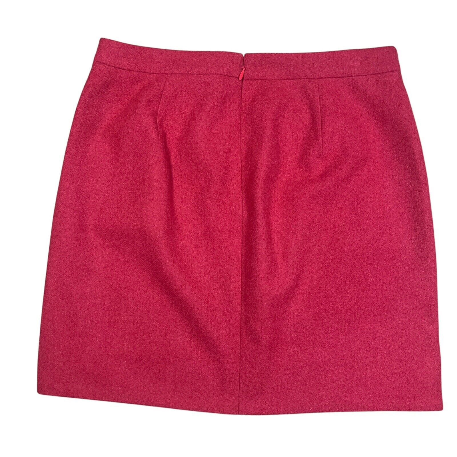 J.Crew J.Crew Wool Blend Mini Pencil Short Skirt Red Career Size 4 Size 27" / US 4 / IT 40 - 6 Thumbnail